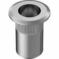 Bsc Preferred Aluminum Heavy-Duty Rivet Nut M4 x .7 Internal Thread 2 - 3.3mm Material Thick, 25PK 94020A371